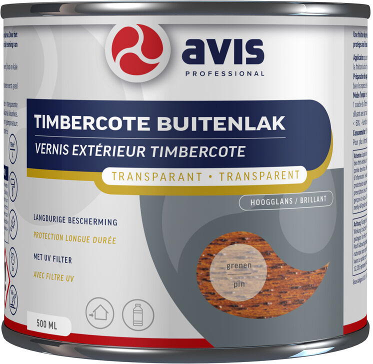 Avis Timbercote Transparant Hoogglans - Grenen   8712576106568   Verf