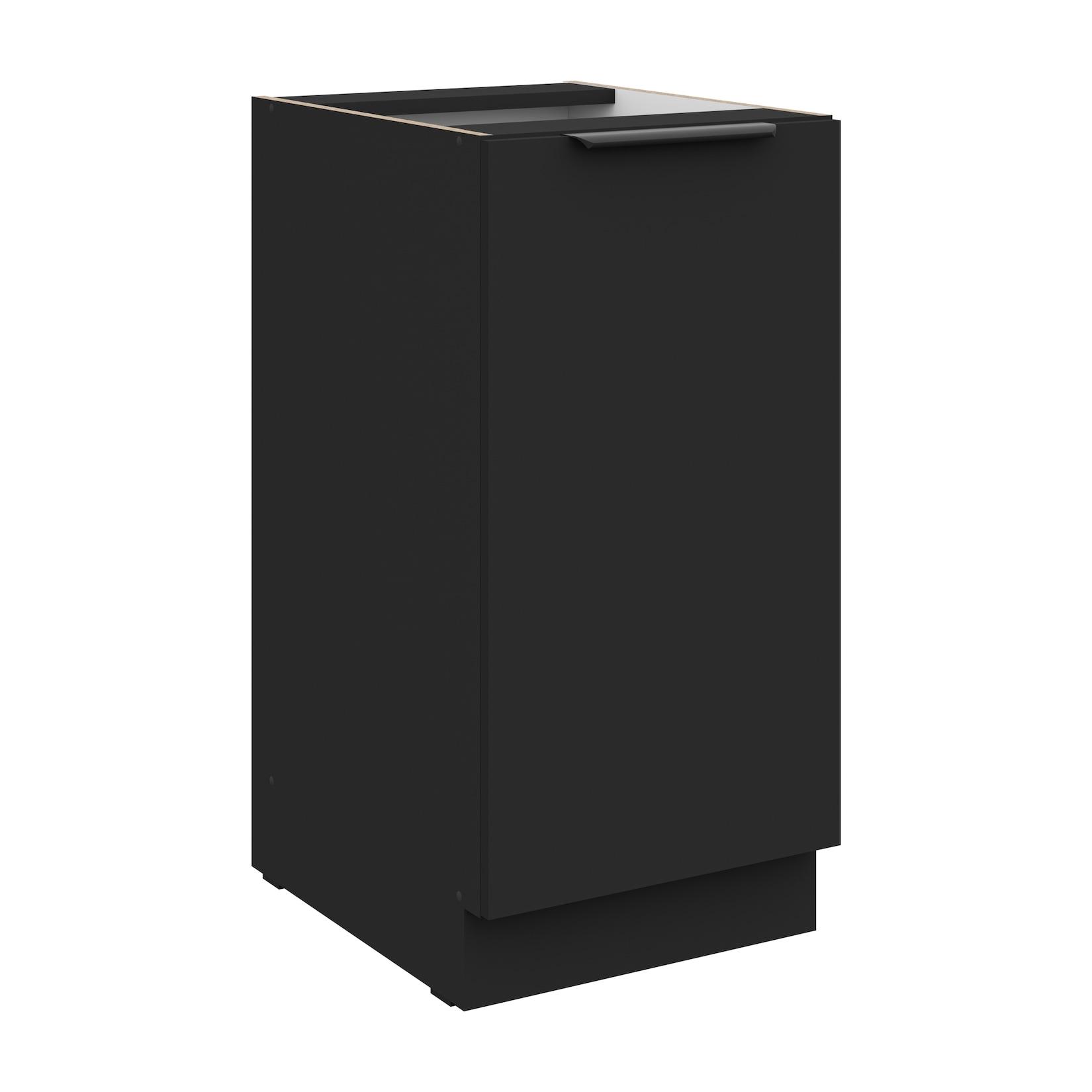 Küchen Unterschrank 40 cm SIENA Schwarz Küche Küchenzeile Küchenblock