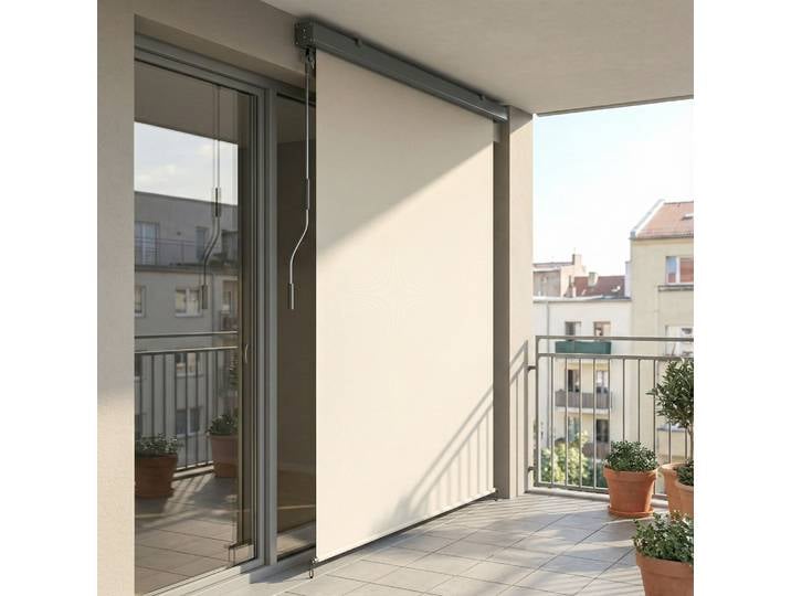 Outsunny Store Extérieur UV Résistant 250x160cm Blanc Crème