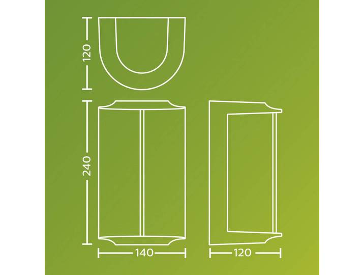 Philips LED Außenwandleuchte Reese UE, schwarz, Aluminium, Modern