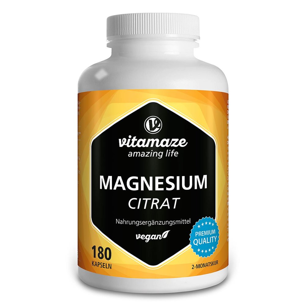 Vitamaze GmbH Vitamaze Magnesiumcitrat 360 mg vegan Kapseln 16018640