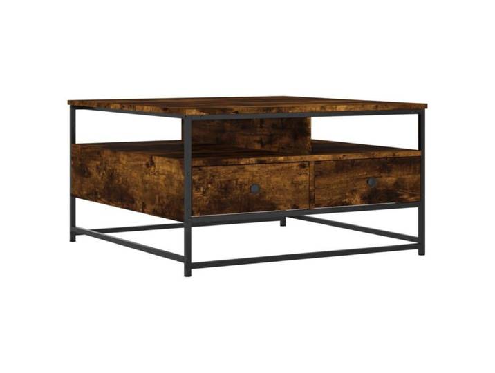 NOUVEAU Table à café - Table de salon - Table basse - Chêne fumé - 80x80x45cm 46993