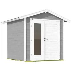 Weka Gartenhaus 224 A inkl. moderner Design-Doppeltür - 21 mm grau Gartenhaus 224 A Gr. 1 (205 x 209 cm) - 50 % Rabatt auf Dacheindeckung