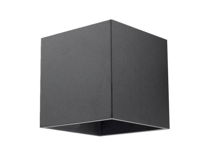 Wandleuchte Quad, Schwarz, Metall, 12x10x10 cm, ISO 9001, Touch (on/off), Lampen & Leuchten, Innenbeleuchtung, Wandleuchten, Wandlampen mit Schalter