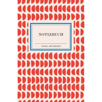 Notizbuch Insel-Bücherei »Korallenrote Halbkreise retro«