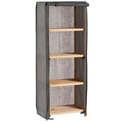San Ignacio KIPIT - Regal aus Stoff und Holz 113 x 42 x 30cm in Grau