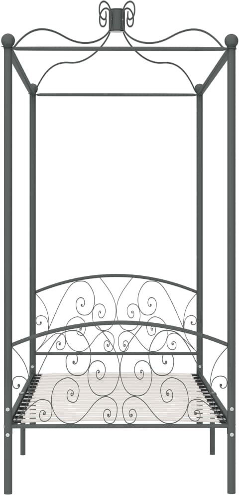 Marlow Home Co. Rocky Metal Bed grey 90 x 200 cm