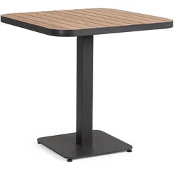 Gartenesstisch Belmar aus Aluminium, modern skandinavisch, anthrazit, quadratisch 75x75 cm, für 2–4 Personen