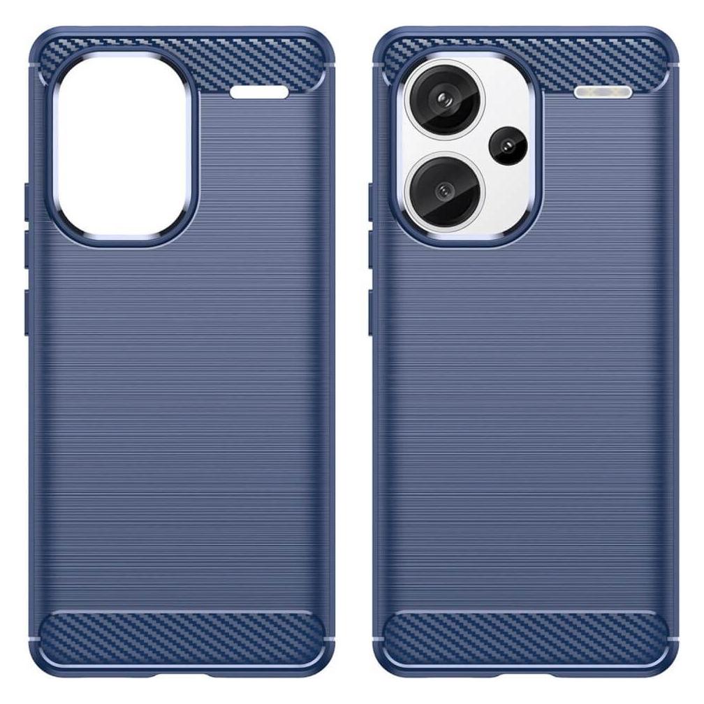 Cover-Discount Xiaomi Redmi Note 13 Pro+ - Metall Carbon Look blau (Xiaomi Redmi Note 13 Pro+) (660176128C)