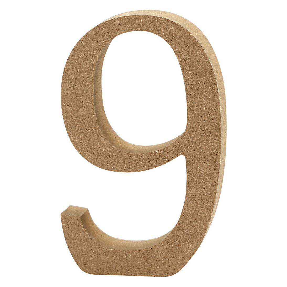 Creativ Company Cijfer 9 MDF 8cm, 1st. (5712854004817)