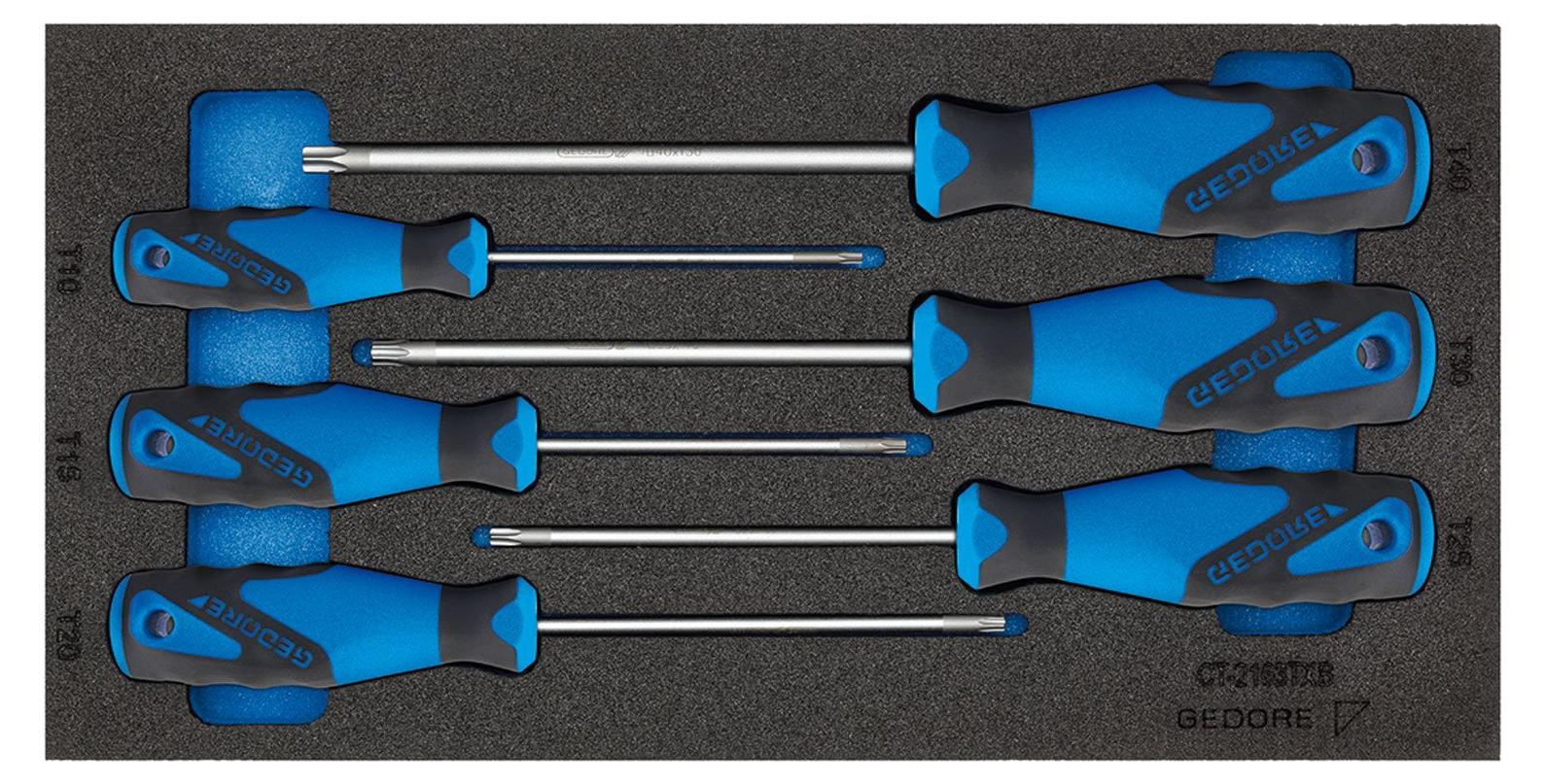 Gedore schroevendraaierset in Check-Tool-inleglade model 1500 CT1-2163 TXB