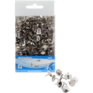 TipTop-Office Reißzwecken TTO 405436, silber, 9,5 mm Kopfdurchmesser, 200 Stück