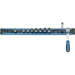 Gedore, Steckschlüssel + Stecknuss, Steckleiste, magnetisch 1/4" leer