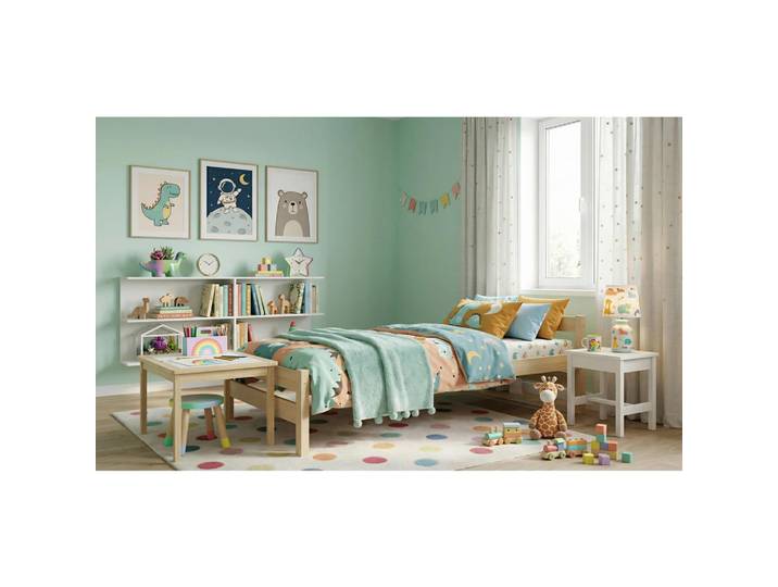 Mid.you Kinder-/Juniorbett, Holz, Kiefer,Birke, Sperrholz, Höhe ca. 10 cm, einzeln stellbar, 80x160 cm, Kinderzimmer & Jugendzimmer, Kindermöbel, Kinderbetten