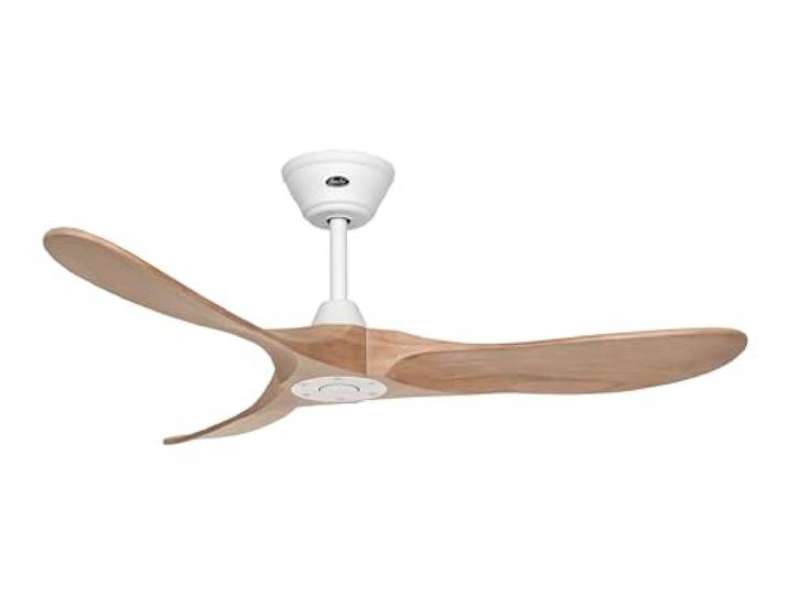 CasaFan Ventilateur de plafond 312227 Eco authentique 122 cm moteur couleur blanc et pales couleur chêne