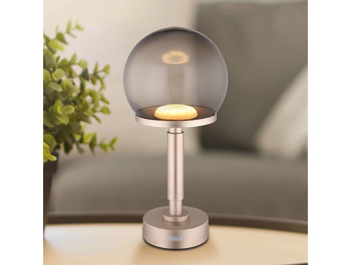 Lampe de table LED Haku - Type B Ø 15cm Beige/Noir/Beige/Noir Matériau : Matière plastique Type de matière synthétique : Verre acrylique LED