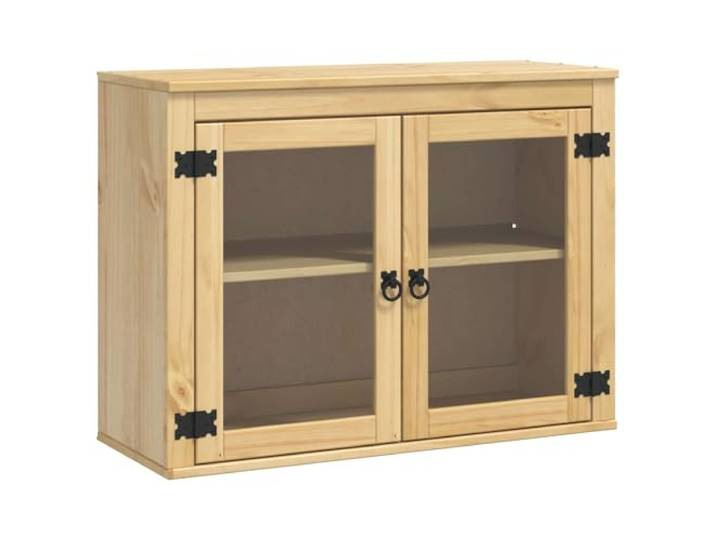RJPLMFV Schrank Kiefer massiv Honigbraun 80 x 32 x 60 cm Modernes Design, rechteckig, Aufbewahrung für Wohnzimmer, Esszimmer, Wandsicherung