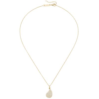 Kette mit Anhänger "Anhänger Tropfen, mit Zirkonia, Silber 925", gold, GIORGIO MARTELLO MILANO, Halsketten, Damen, 45cm