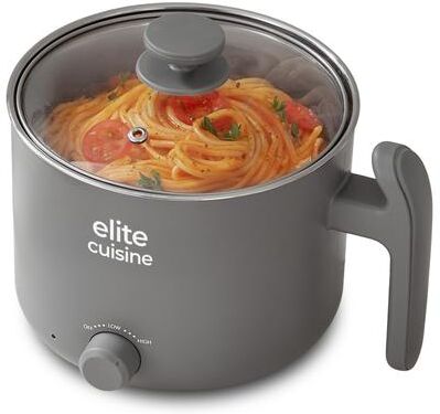 Elite Gourmet EHPL2500 Grey 1.25qt Noodle Hot Pot