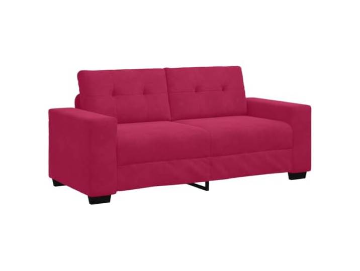 KUTYWEXFM Zweisitzer-Sofa Samt Weinrot 180x77x82 cm Polstersofa Samt-Polsterung in Weinrot für Wohnzimmer und Empfangsbereich. Mit stabiler Stahl-Sperrholz-Konstruktion bis 110 kg.