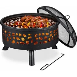 Relaxdays, Feuerschale, Feuerschale (60 cm)
