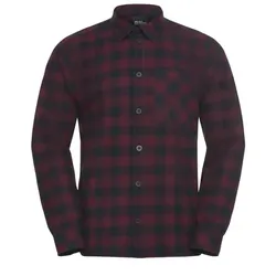 Jack Wolfskin Herren Lite Flanellhemd - L - CHECK amaranth