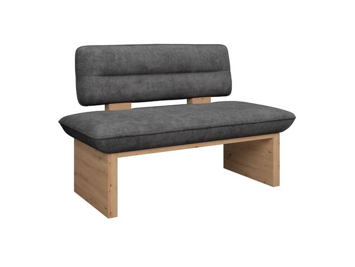 James Wood Sitzbank, Schwarz, 160x87x67 cm, Esszimmer, Bänke, Sitzbänke
