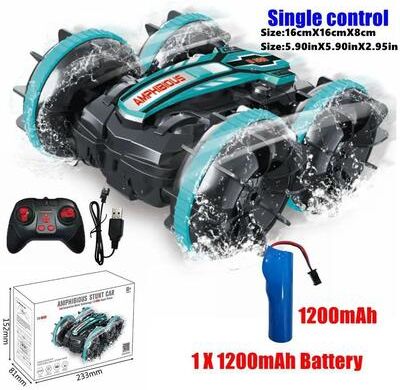 Uplifted Finds Amphibious RC Car Remote Control Stunt Vehicle With Double Sided Flip And 4WD Drift For Kids b5bl Without Watch 1b