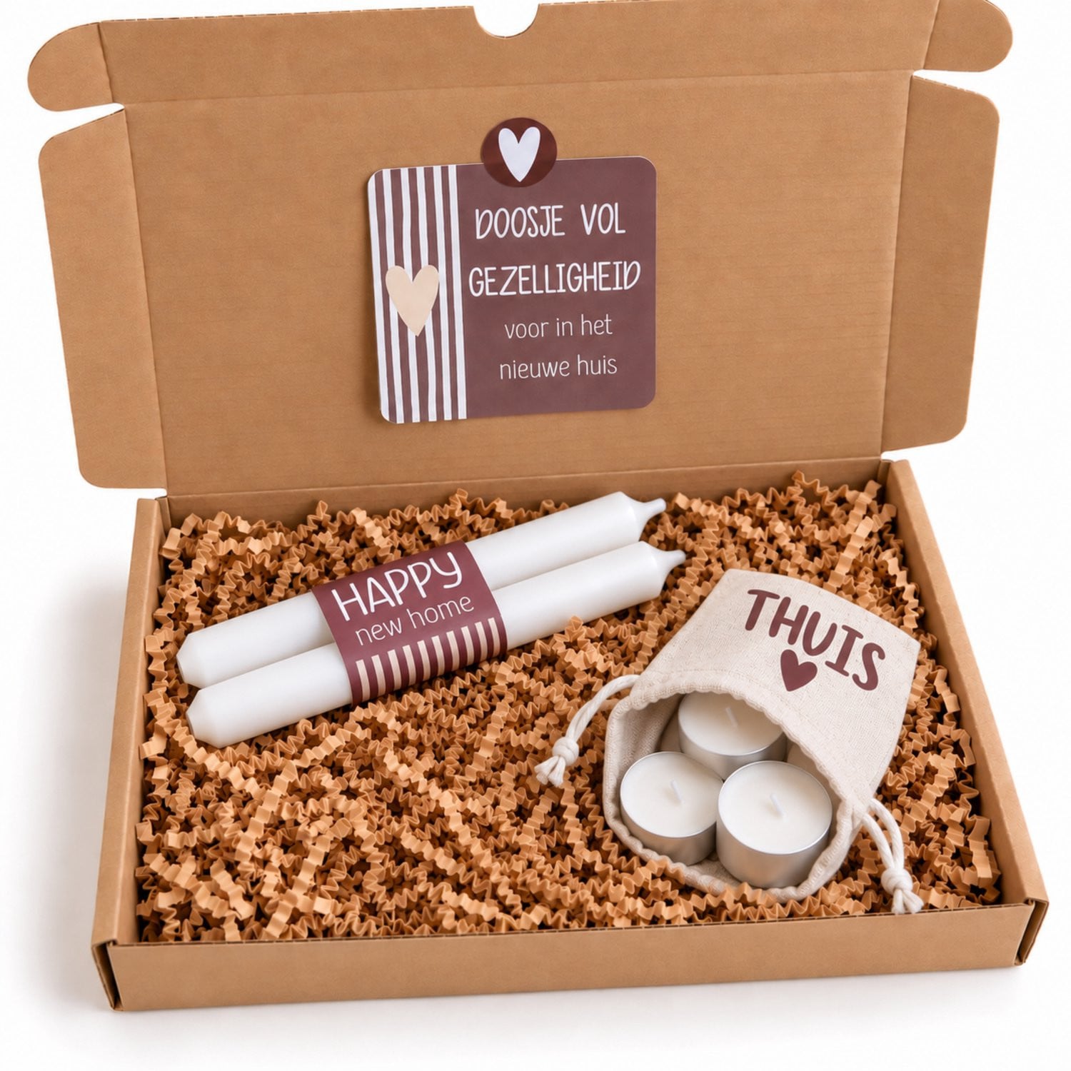 Memories Are Timeless Brievenbuscadeau Nieuw Huis met Kaarsen - Housewarming Cadeau