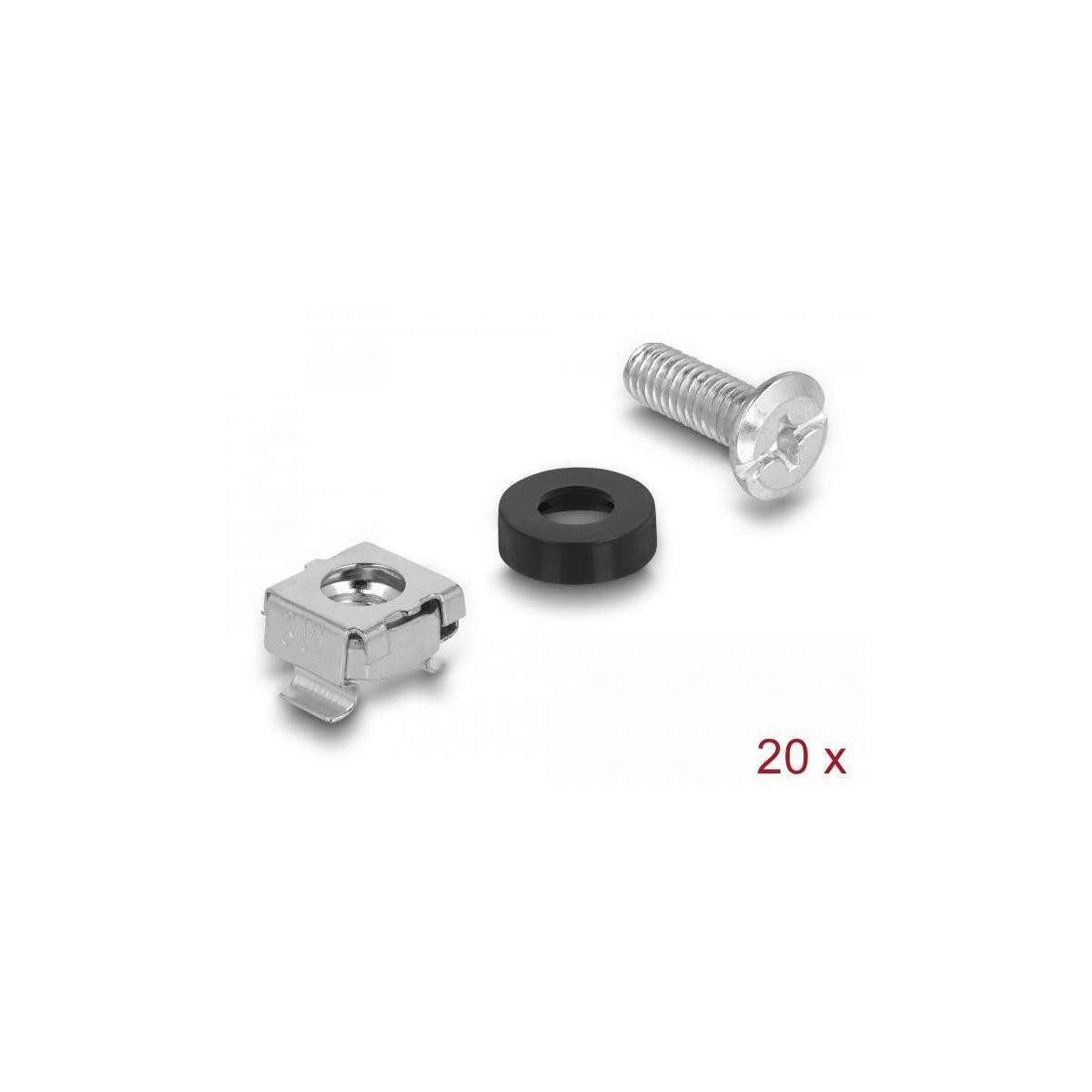 Delock 42420 Montage set voor 19 inch rack met 20 montagebouten