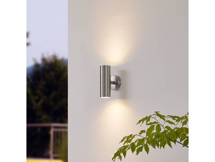 Aussenwandleuchte Hakan Lindby, alu / grau / zink, Edelstahl, Modern
