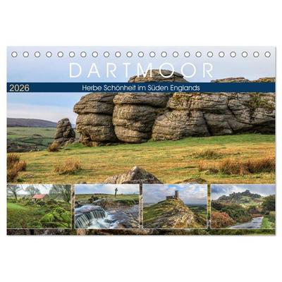 Dartmoor, herbe Schönheit im Süden Englands (Tischkalender 2026 DIN A5 quer), CALVENDO Monatskalender