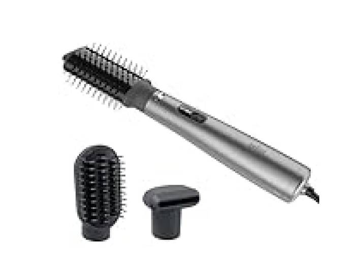 Brosse Soufflante Braun AS4.3, Haute Performance, Brosse Thermique Volume, Brosse Lissante et Embout De Séchage, Moteur HTDC 1000W avec 3 modes de Coiffage, Super IONTEC, Gris Métallisé, BRAS430E