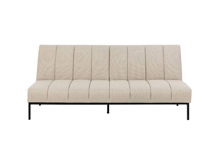 Bettsofa Abrams Beige Stoff, Stahl B 198 T 95 cm Verstellbare Lehne