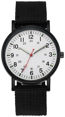 Friendly Fresh Finds Luxury Men's Quartz Watch Big Dial, Waterproof, Luminous Hands blick White