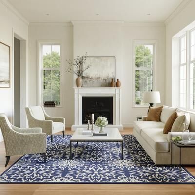Nourison Jubilant Floral Medallion Area Rug