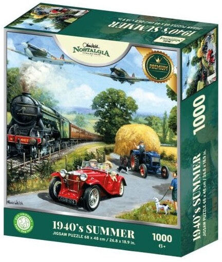Zuru Nostalgia Collection: 1940's Summer 1000 Piece Jigsaw Puzzle for Adults and Kids, 70 x 50 cm, 1000-Piece, British Scenes, Stress Relief and Focus