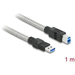 Delock USB 5 Gbps Kabel Typ-A Stecker zu Typ-B Stecker mit Metallmantel 1 m