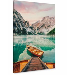 AS-Creation Wandbild Pragser Wildsee, Leinwand, Hochformat, 50 x 70 cm