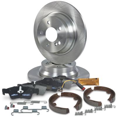 Atec Bremscheiben + Beläge + Bremsbacken + Zubehör Hinten [Hersteller-Nr. 40831003] für Mercedes-Benz