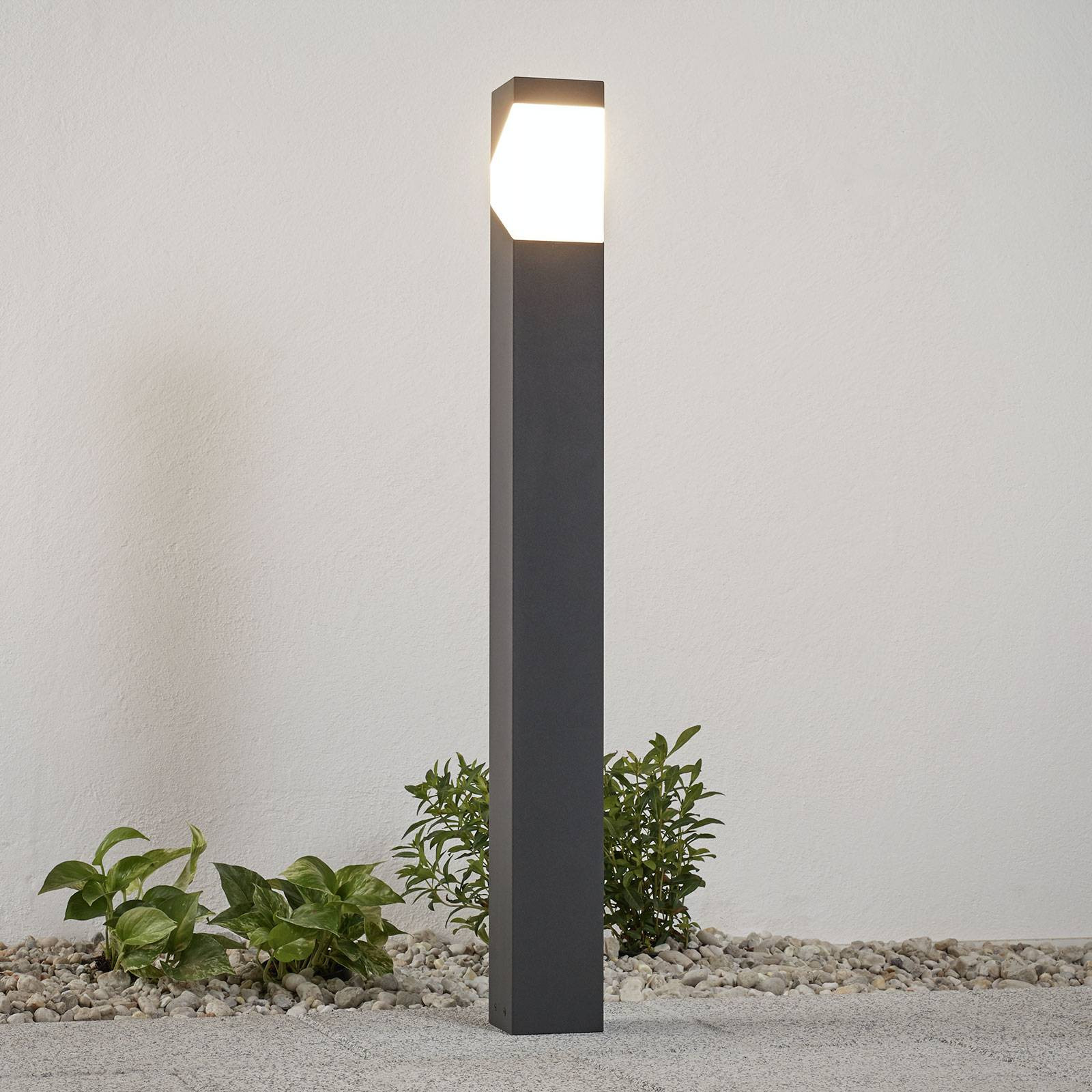 Lucande Kiran moderne tuinpadverlichting, dimbaar, zwart, aluminium