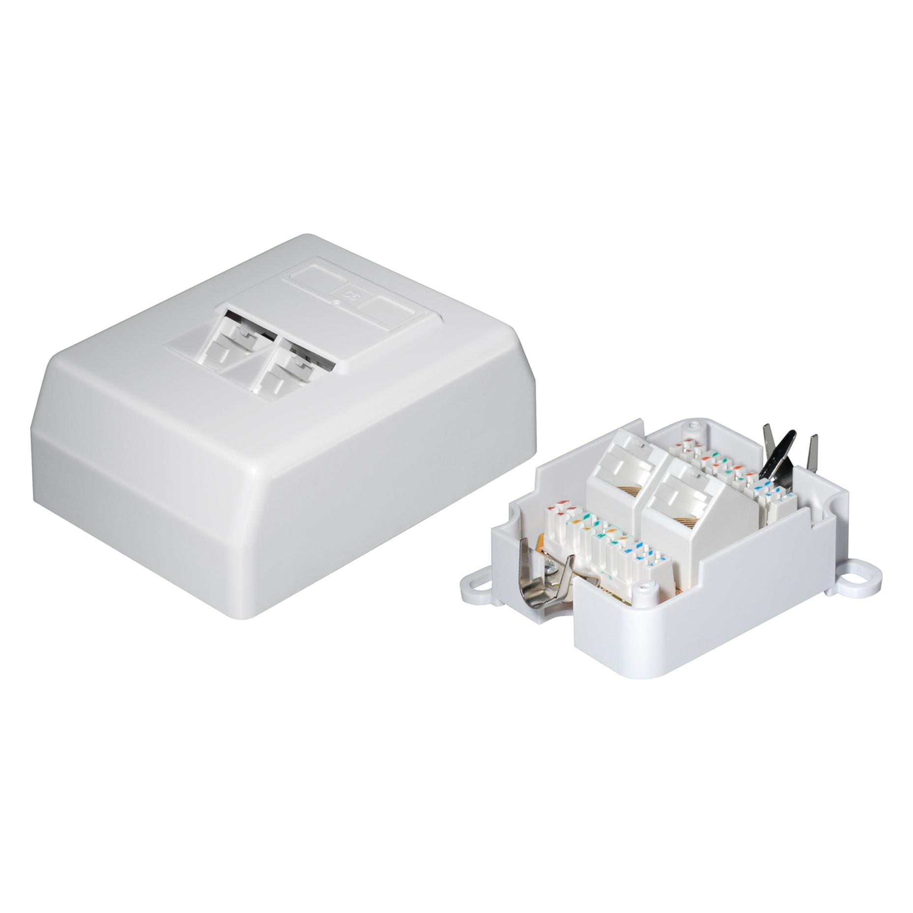 Maxtrack 2 x RJ45 Steckdose, UTP, CAT 6A (Keystone Modul, Netzwerk Kupplung, Netzwerk Zubehör) (TD 18 A)