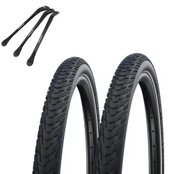 2 x Schwalbe Reifen Marathon E-Plus Schwarz Reflex 28 x 1,50 (40-622)“ + Reifenheber