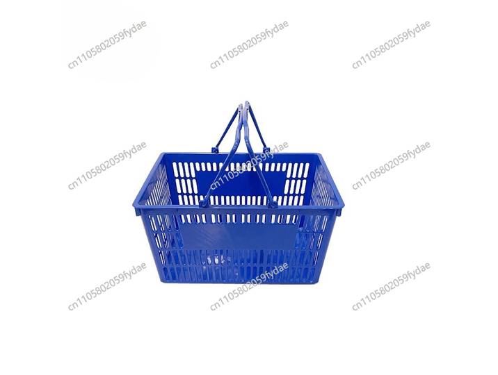 Panier de courses de supermarché portable à cadre, panier à tirer manuel, panier en plastique, boîte de courses, boîte de rangement pour snacks