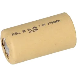 XCell Einzelzelle Sub-C Ni-MH 1,2V / 3000mAh HP43SC3000P, Pappmantel