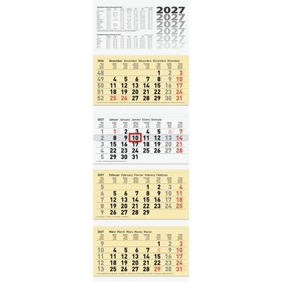 BRUNNEN 1070214107 4-Monatskalender 2027 chamois, 320×940 mm