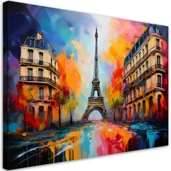 WANDBILD paris eiffelturm stadt abstrakt bunt