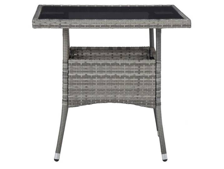 Bon plan  Ensemble à manger de jardin - 3 pcs - JILI HOT - Table + 2 chaises - Gris - Résine tressée et verre - Pour