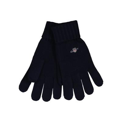 Strickhandschuhe GANT "COTTON BLEND LOGO", Herren, blau (marine), Strick, Baumwollmischung, Handschuhe, wärmend