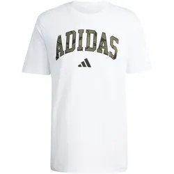 adidas Camo Script Graphic T-Shirt Herren KC7167 - white XL